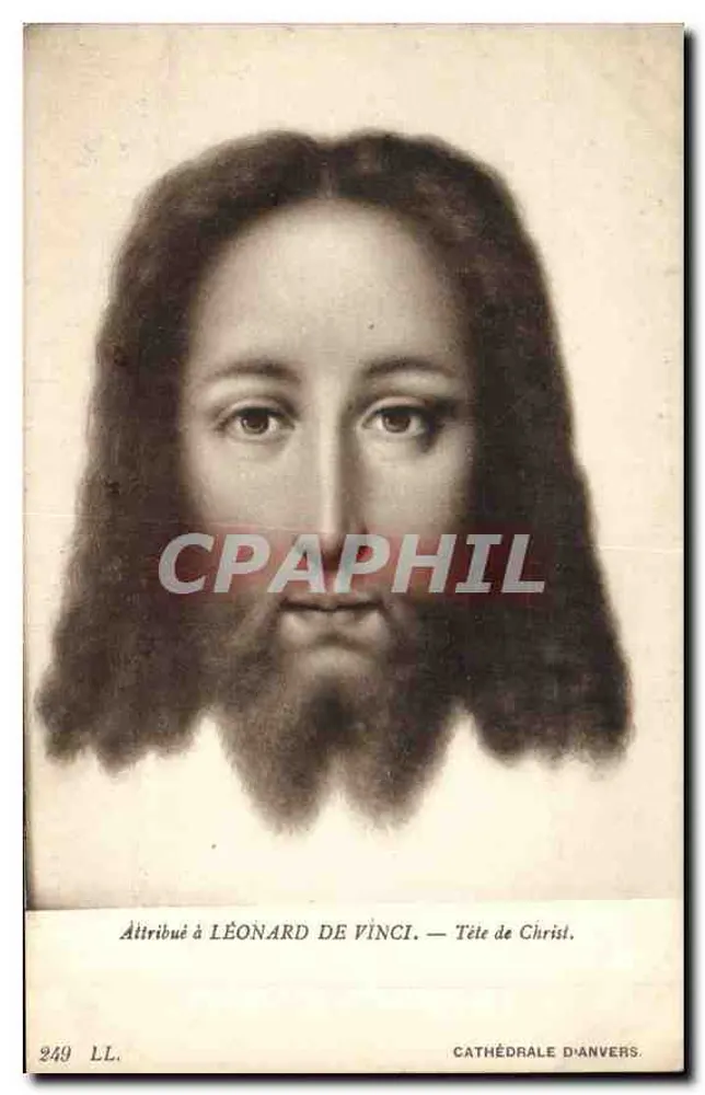 Christuskopf — Zugeschrieben an LÉONARD DE VINCI — KATHEDRALE VON ANTWERPEN - Vorderseite