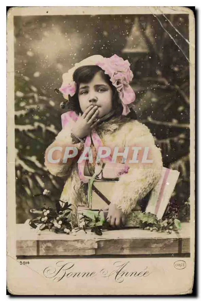 Menina em traje de inverno — cena de Natal — editor CIRCE, n° 5014 - Frente
