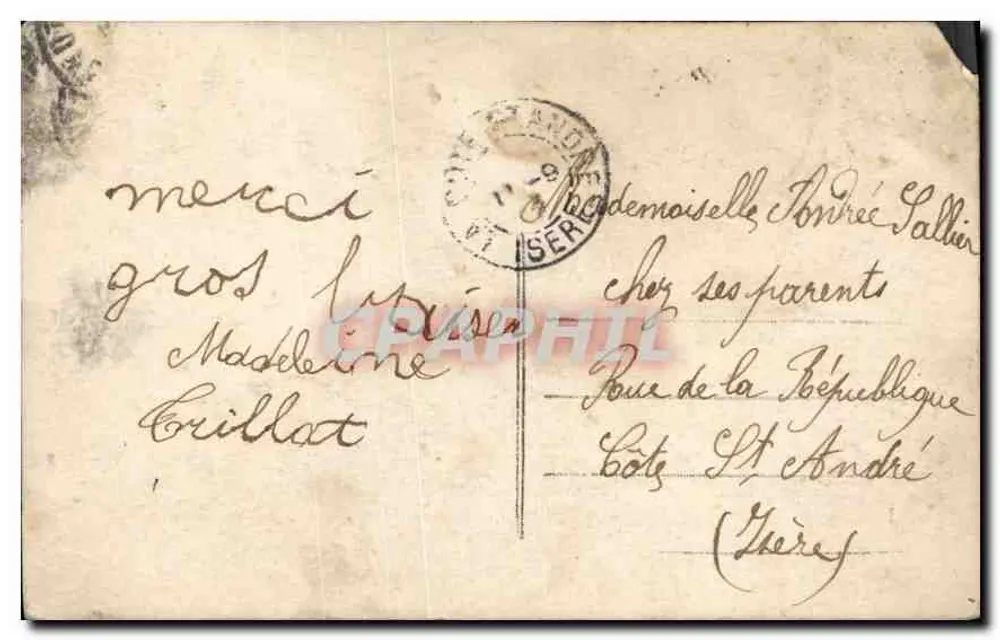 पीले रंग के गाउन में एक लड़की — गुलाब के बुकेट के साथ — एडिटर H. S. n° 1009 - पीछे