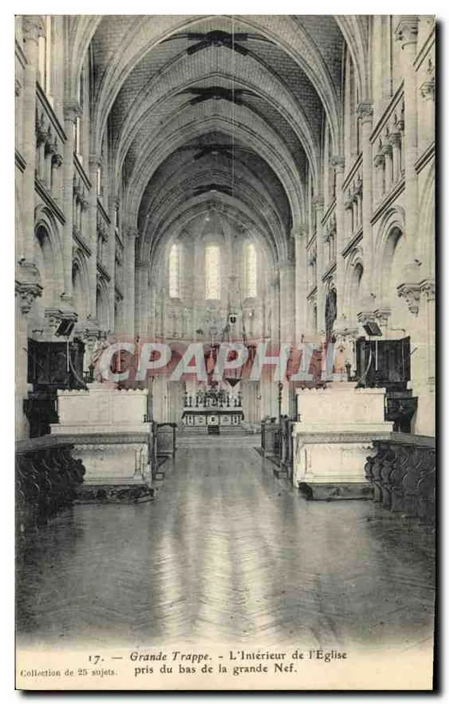 Grande Trappe — Innere der Kirche von unten der großen Kirchenschiff — Sammlung von 25 Motiven - Vorderseite