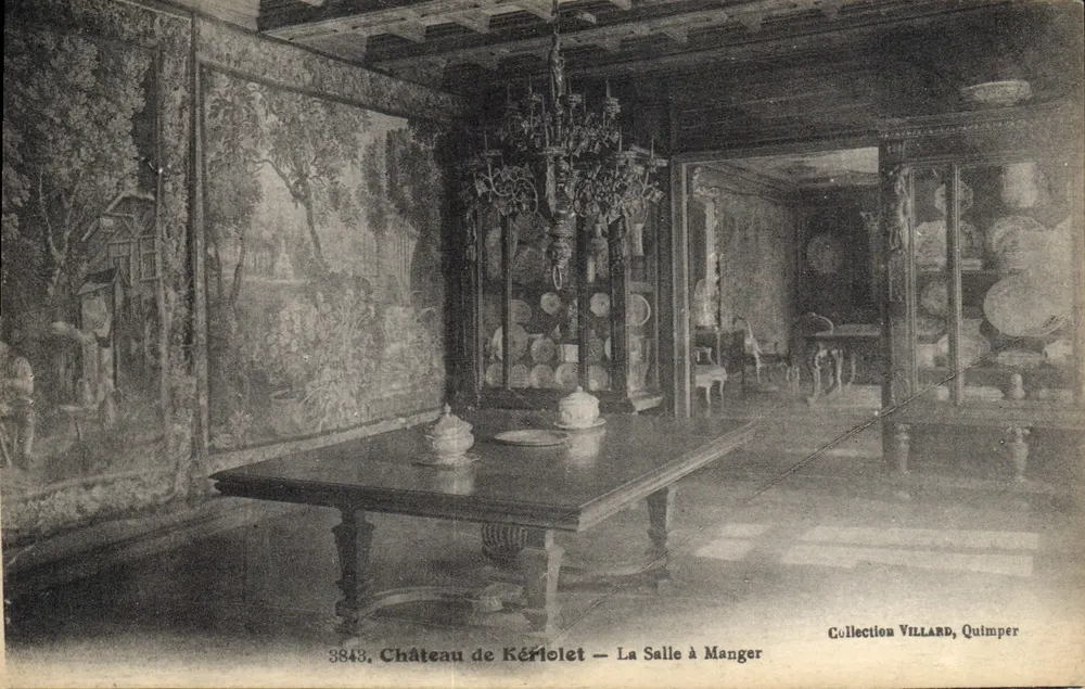 Castelo de Kériolet — A Sala de Jantar — Coleção Villard, Quimper - Frente
