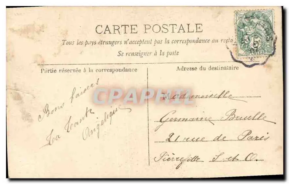 Jeune fille — portrait en studio — H. Manuel, S.I.P. n° 1263 - Verso