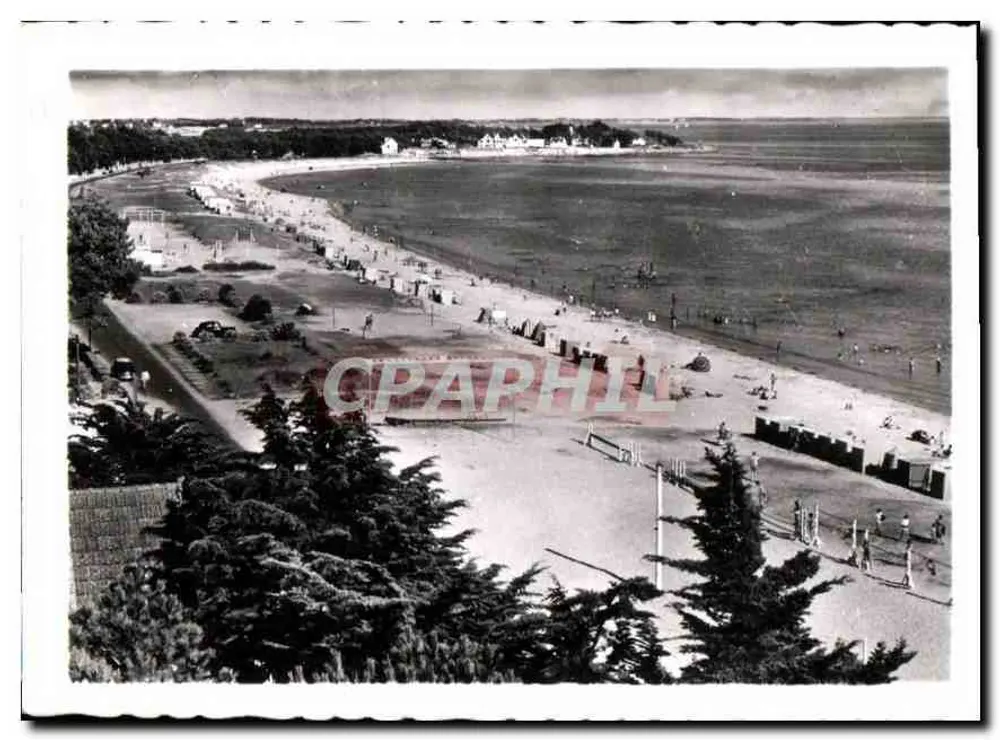 Carnac-Plage (Morbihan) — Die große Bucht in Richtung Pointe de Beaumer — Ansicht vom Terrassenbereich des Hotels Britannia - Vorderseite