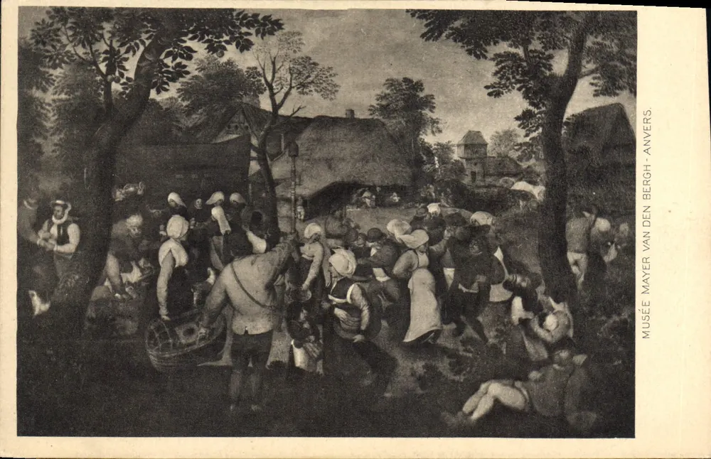 Mercado rural — cena de vida — Museu Mayer van den Bergh, Antuérpia - Frente