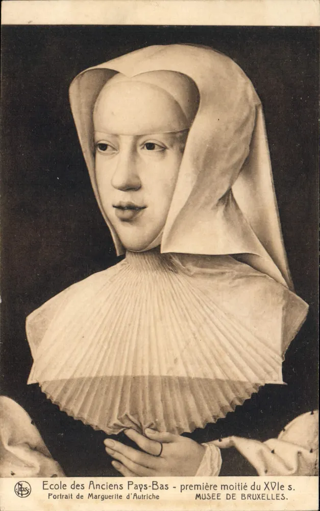 Porträt Marguerite von Österreich — Schule der Alten Niederlande — erste Hälfte des 16. Jahrhunderts — Museum Brüssel — Neils-Ausgabe, Nr. 554 - Vorderseite