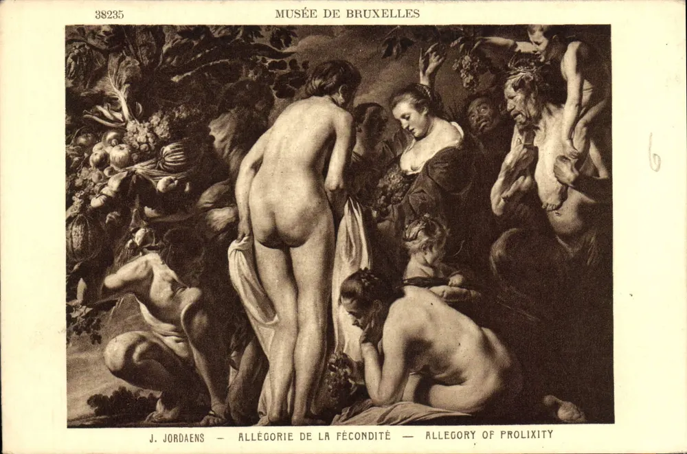 Museu de Bruxelas — J. Jordaens — Alegoria da Fertilidade — n° 38235 - Frente