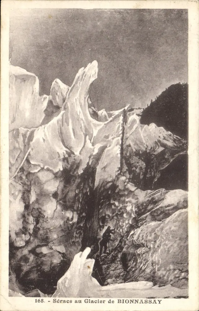 Séracs op het Glacier de Bionnassay — illustratie n°168 — L. Morand, fotograaf - Voorkant