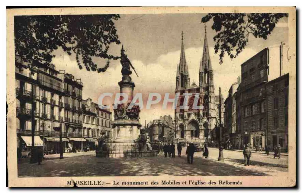 Marseille — Denkmal der Mobiles und die Reformierte Kirche - Vorderseite