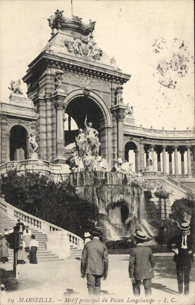 Marseille — Hauptmotiv des Palais Longchamps — I. C. - Vorderseite