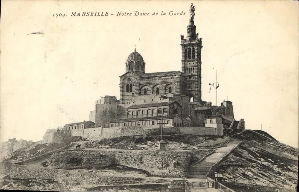 Marseille - Nossa Senhora da Guarda — vista panorâmica — editor desconhecido, n° de série 1764 - Frente