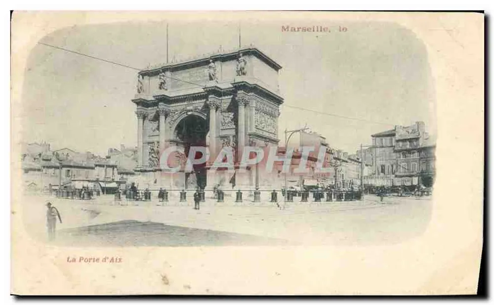 Marselha, a Porta de Aix — vista da arco monumental — editor não identificado - Frente
