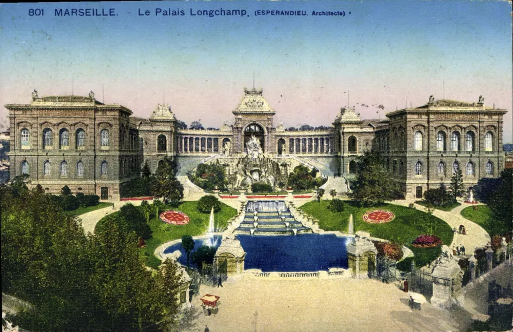 Marselha - O Palácio Longchamp (Esperandieu, Arquiteto) - 801 - Frente