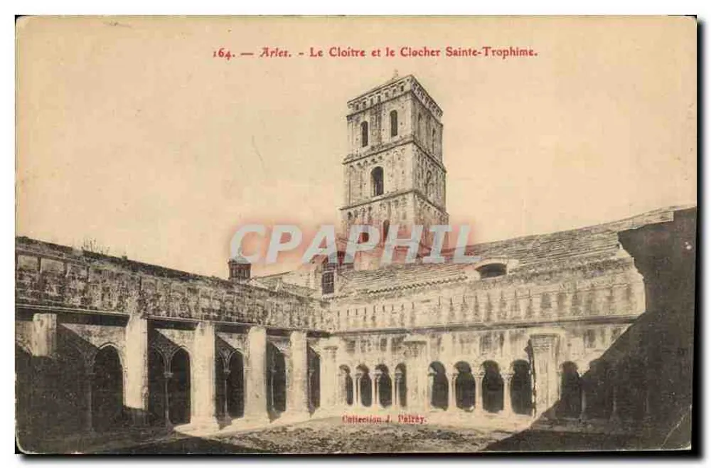 Arles — El Claustro y la Torre de Santa Trofimia — Colección J. Pâlrey, n° 164 - Anverso