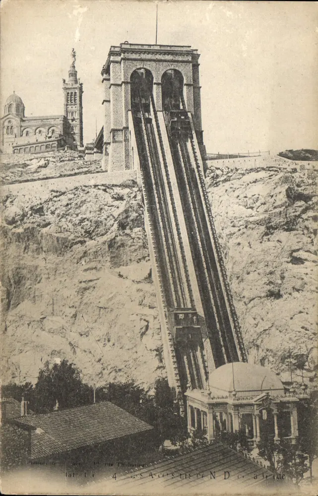 O funicular de Thionville — visão do topo — editor Thionville, n° 4 - Frente