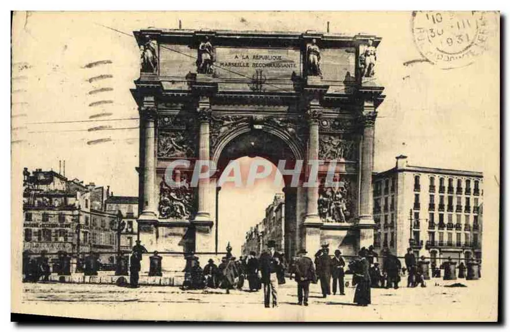Arco do Triunfo de Marselha — Marselha reconhecida — editor não visível - Frente