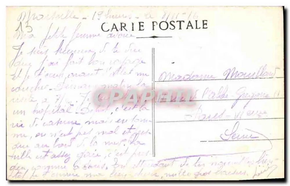 Marselha — A Rue de la République — Cinématograph - Verso