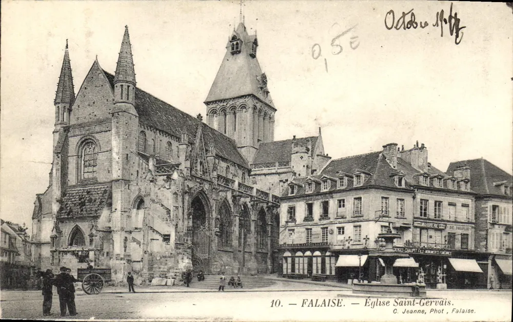 Falaise — Igreja de São Gervásio — C. Jeanne, Fot. Falaise - Frente