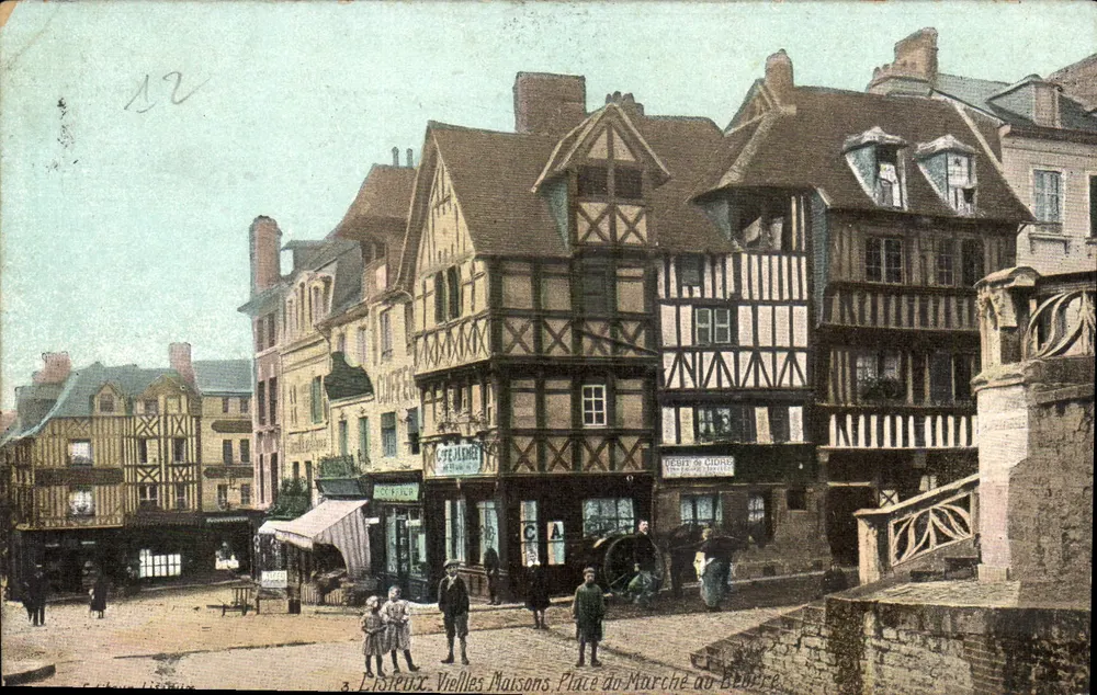 Lisieux. Alte Häuser. Place du Marché au Beurre — Verlag: E. Léonard, n° 3 - Vorderseite