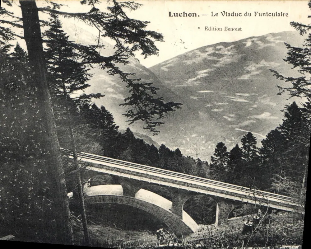 Luchon — O Viaduto do Funicular — Edição Benoist - Frente