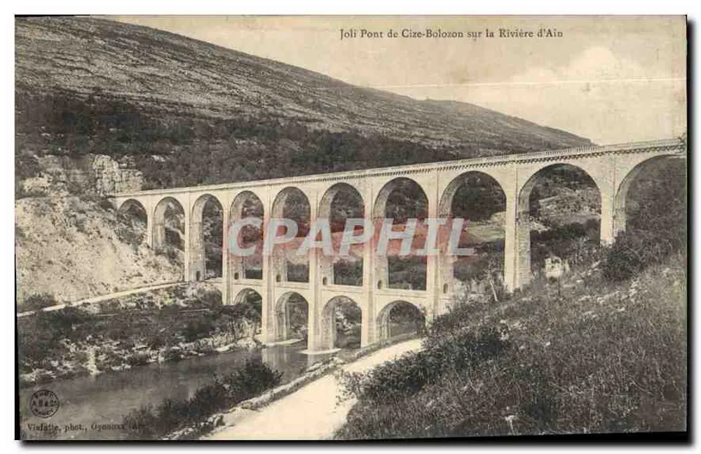 Schöner Viadukt von Cize-Bolozon über den Fluss Ain — Viadatte, fot. Oyonnax (4) - Vorderseite