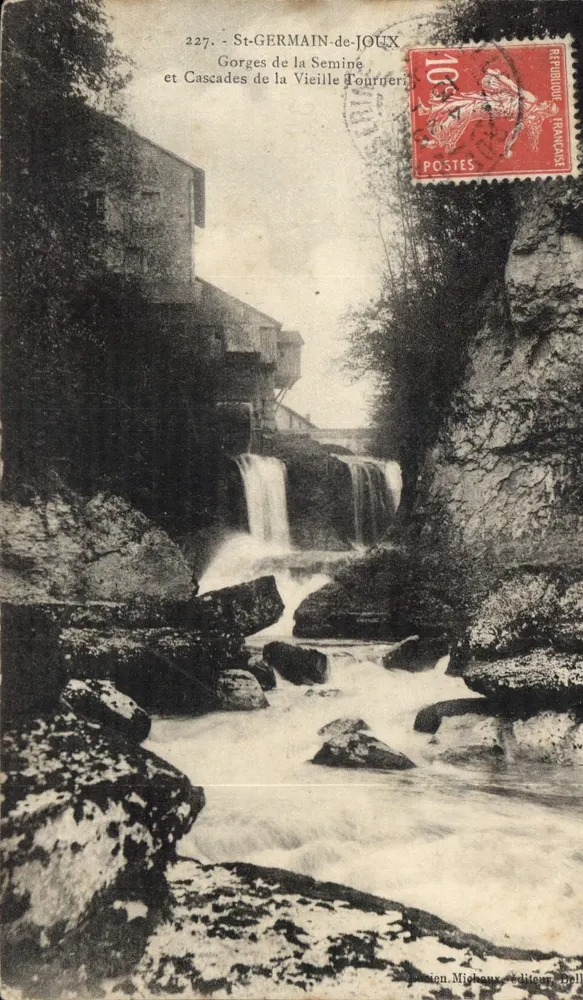 Schluchten der Semine und Wasserfälle der Alten Tourrèr - St-GERMAIN-de-JOUX — Verlag Michaux, Nr. 227 - Vorderseite