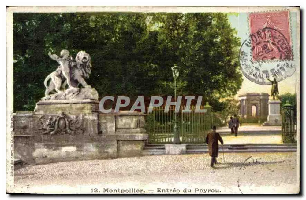 Montpellier — Entrada do Peyrou — editor Sonville-Galerie, n°12 - Frente