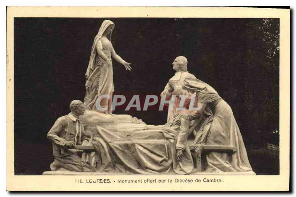 LOURDES - 카마브 교구가 기증한 기념물 - 번호 110 - 앞면