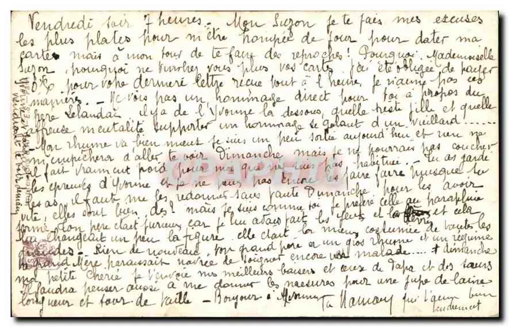 La Fillette à la robe de velours — Paul LEROY — Paris - Verso