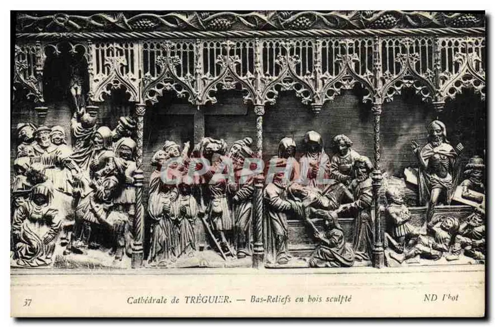 Kathedrale von Tréguieler — Holzgeschnitzte Basreliefs — Graparal, n°37 - Vorderseite