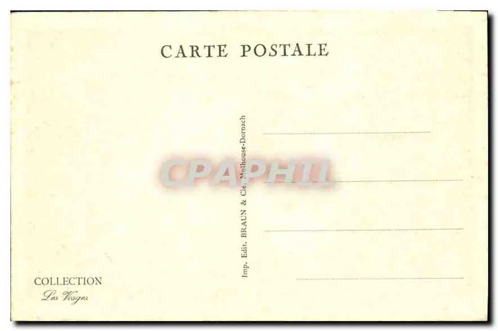 Les Vosges Pittoresques — Caminho na floresta — Coleção Braun & Cie, Dornach - Verso