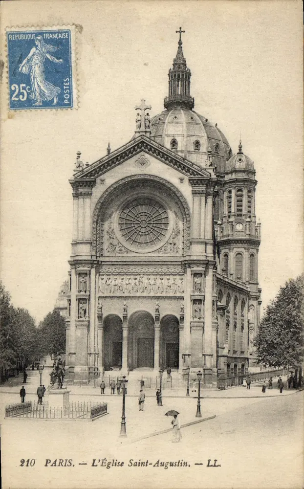 Paris — A Igreja Saint-Augustin — LL. — 210 - Frente