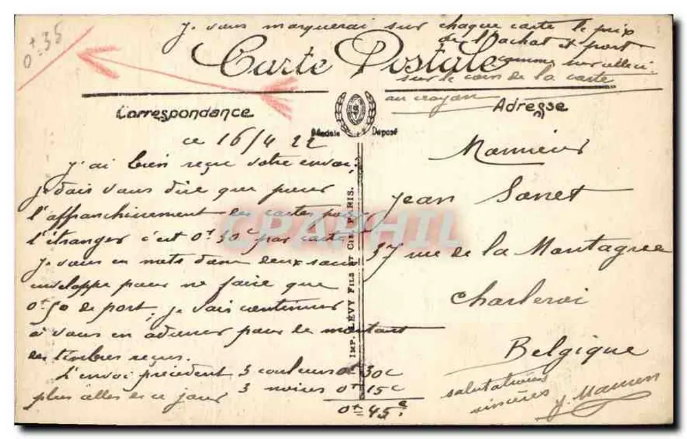 Paris — A Igreja Saint-Augustin — LL. — 210 - Verso