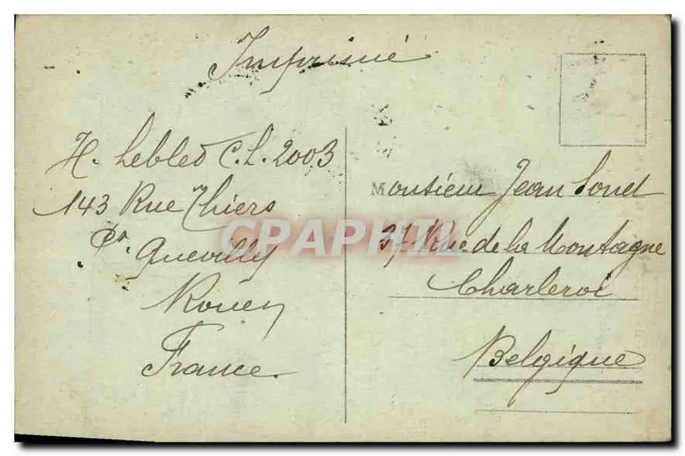 Rouen — Rue de la Grosse-Horloge — C.V. 3432 - Verso