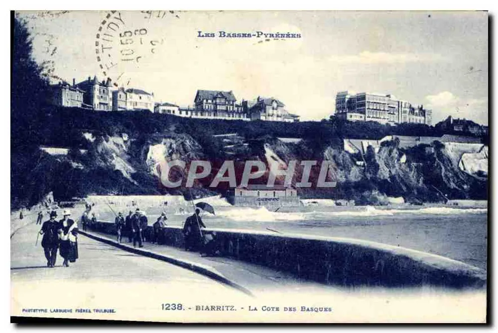 Biarritz - A Costa dos Bascos — Phototype Labruche Frères Trublue, n°1238 - Frente