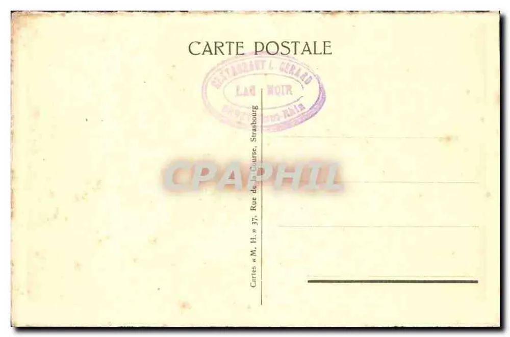 Le Linge — Französischer Friedhof Wettstein — Verlag Bléstanbaut L. Gérard - Rückseite