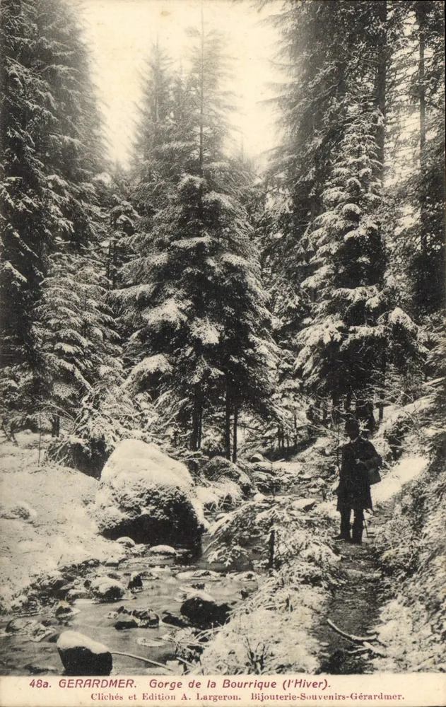 Garganta da Bourrique (Inverno) — Gérardmer — Clichés e Edição A. Largeron - Frente
