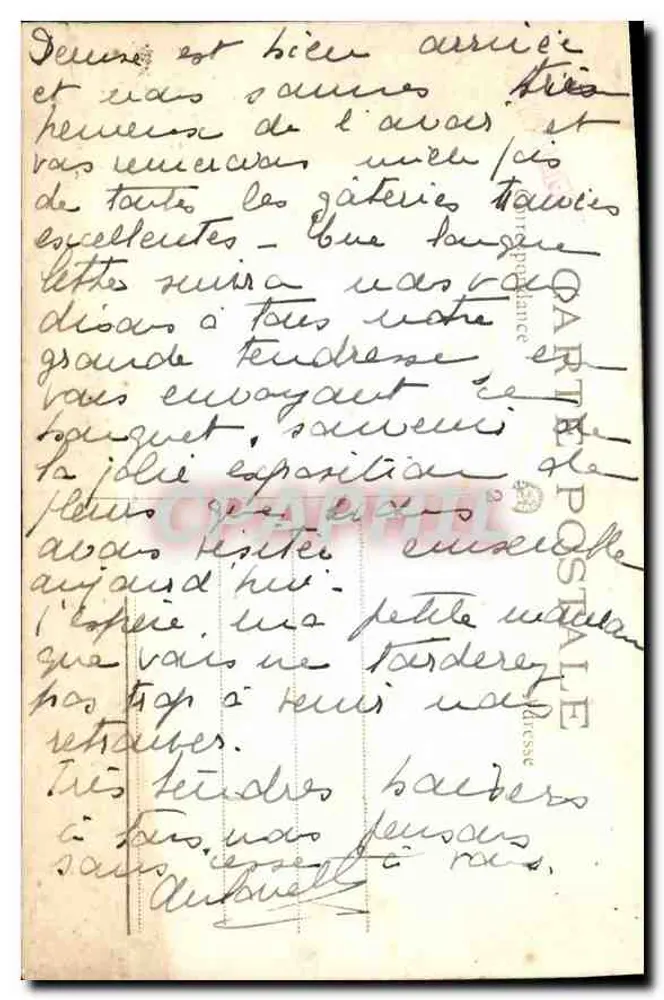Bégonia Truffaut — Exposição floral — Carta postal - Verso