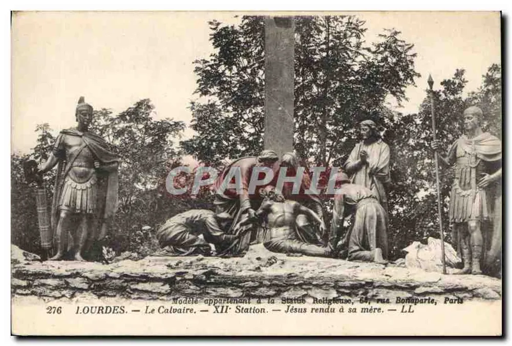 Lourdes — Das Calvary — XII. Station — Jesus an seine Mutter übergeben — LL, 276 - Vorderseite