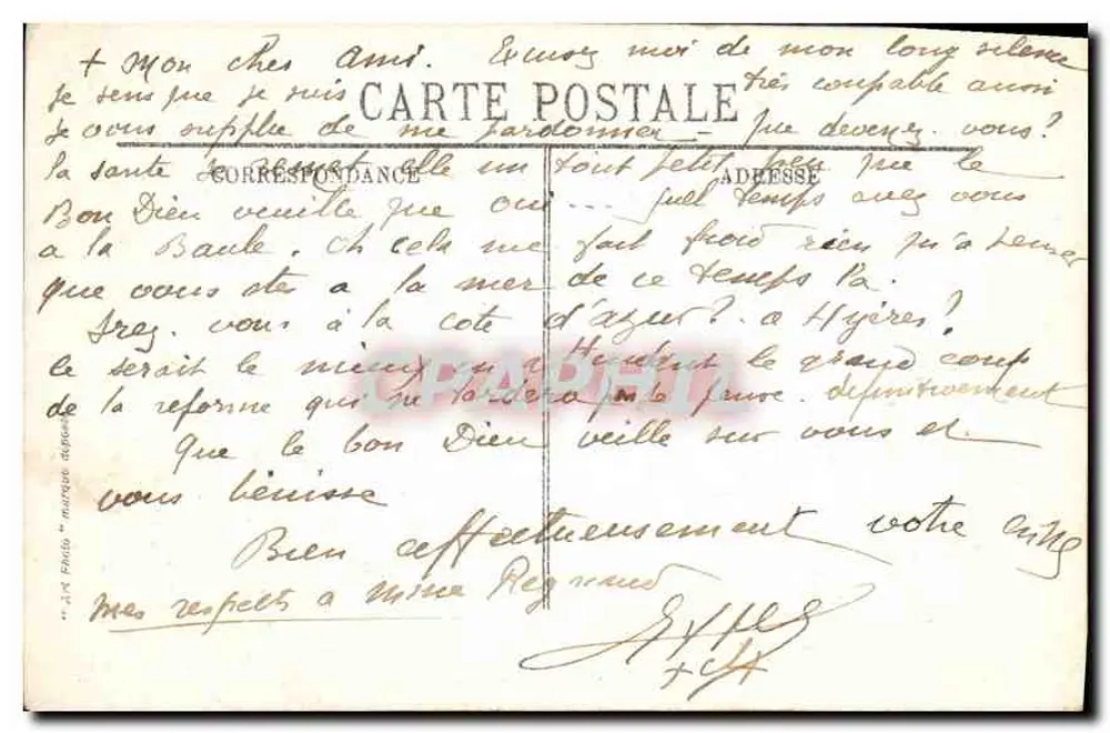 Toulon — O Mourillon — Ch. Guérin, Qual Cronstadt — n°44 - Verso