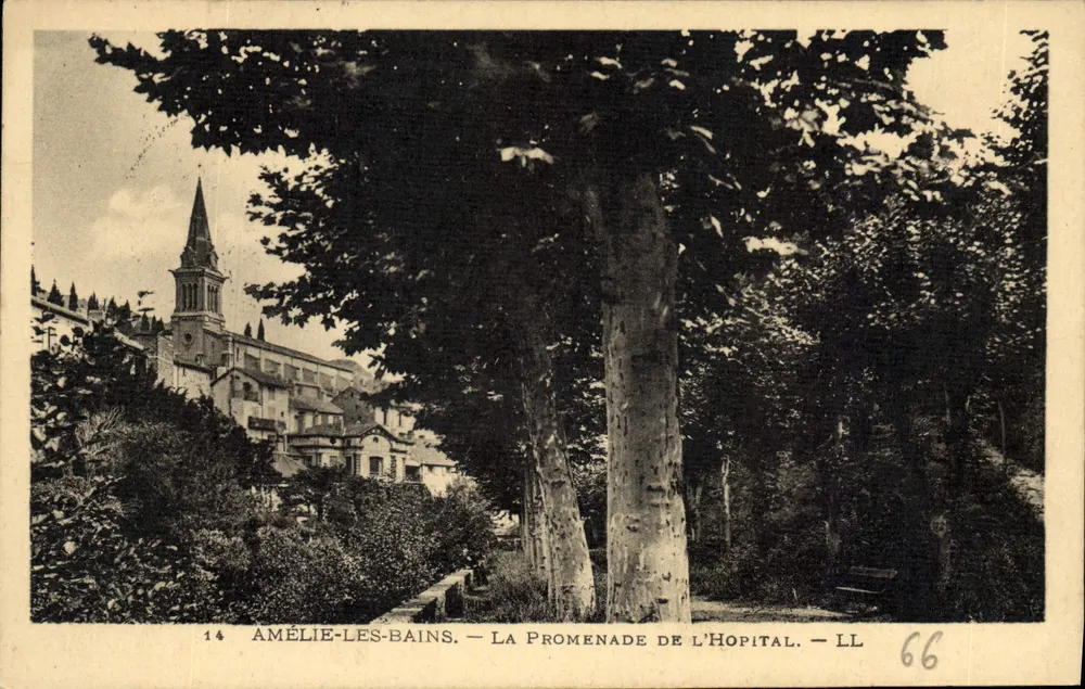 Amélie-les-Bains — Ansicht der Promenade des Hospitals — LL 66 - Vorderseite