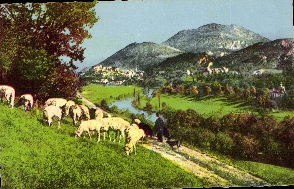 Lourdes (H.-P.) — A vallée e o Pic du Jer — Edições E. Quinault, n°72 - Frente