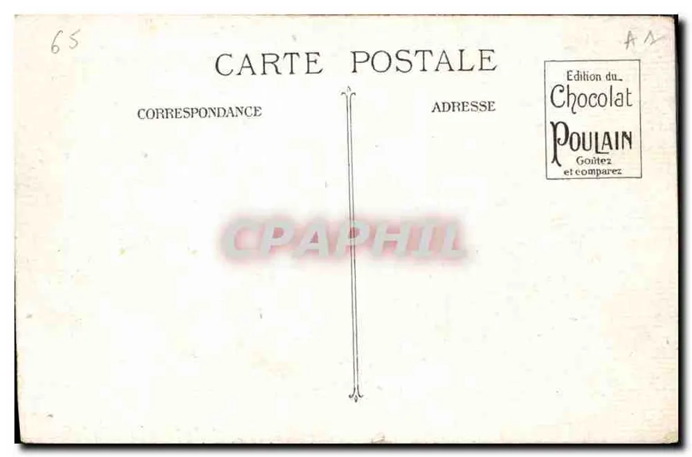 Lourdes — San Miguel y la Basílica — Edición del Chocolate Poulain - Reverso