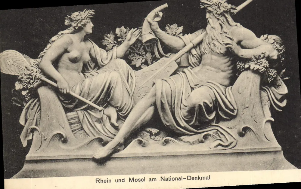 Rhein und Mosel am National-Denkmal — Skulptur — K.S.M. Nr. 07 - Vorderseite