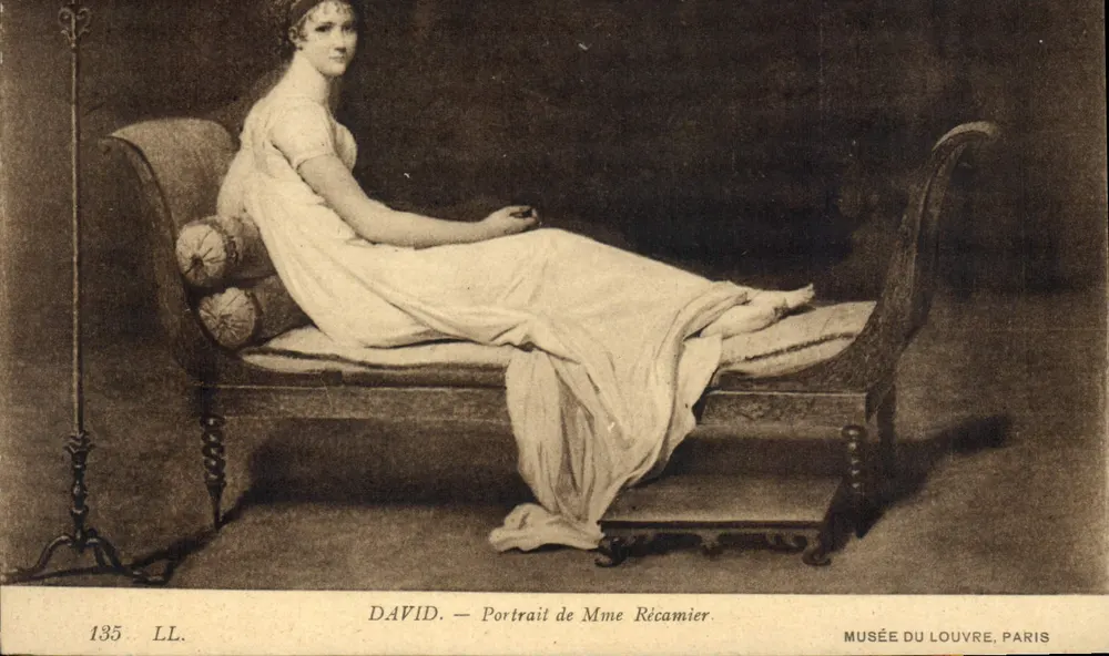 Porträt der Madame Récamier — Werk von David — Musée du Louvre, Paris — Nr. 135 LL - Vorderseite