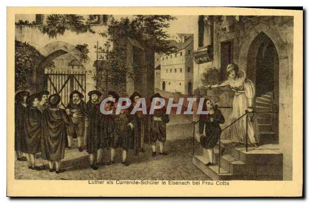 Luther als Currende-Schüler in Eisenach bei Frau Cotta — Christian Herbst Verlag, 1917 - Recto