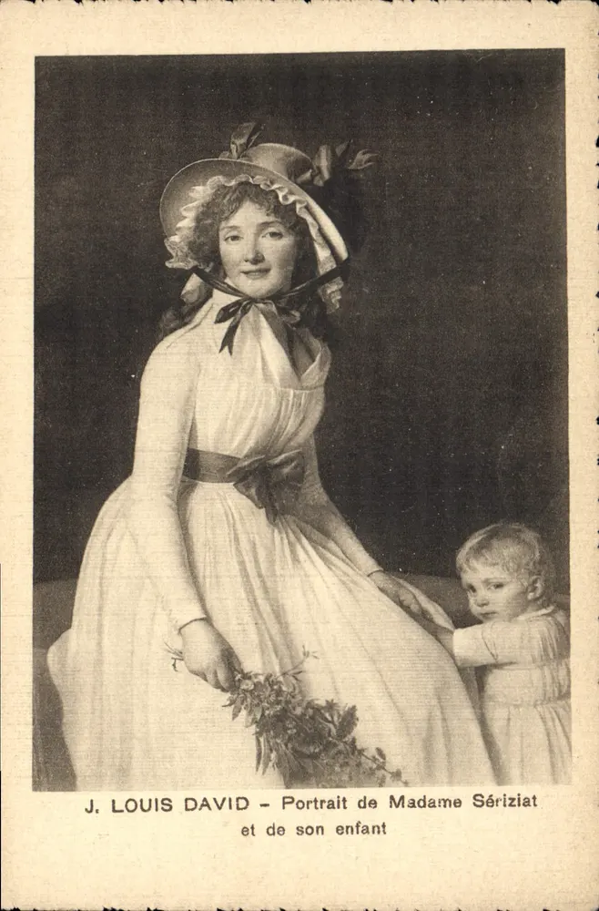 Porträt von Madame Sériziat und ihrem Kind — J. Louis David — Verlag F. Ghio, Nr. 147 - Vorderseite