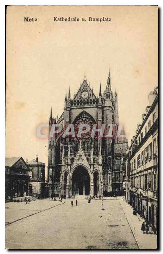 Metz — Catedral e Domplatz — editor Konserveng. Kingenstein & Co., n° 123 - Frente