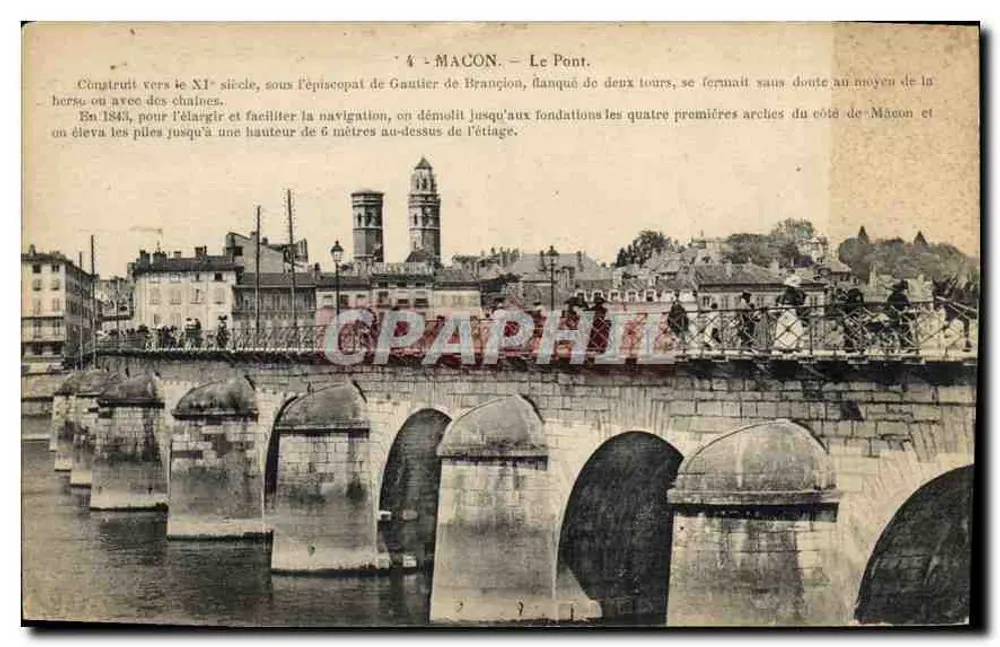 Mâcon — O Ponte — L. Petit, editor, n° 134 - Frente