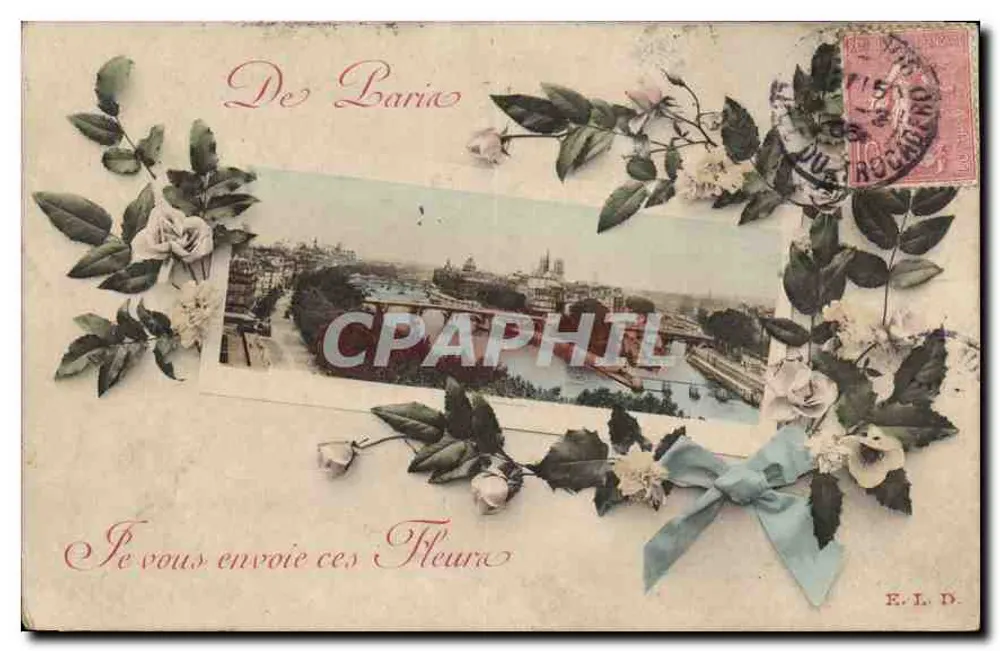 Vue de Larino — décor de rosas — E.L.D. éditeur - Frente