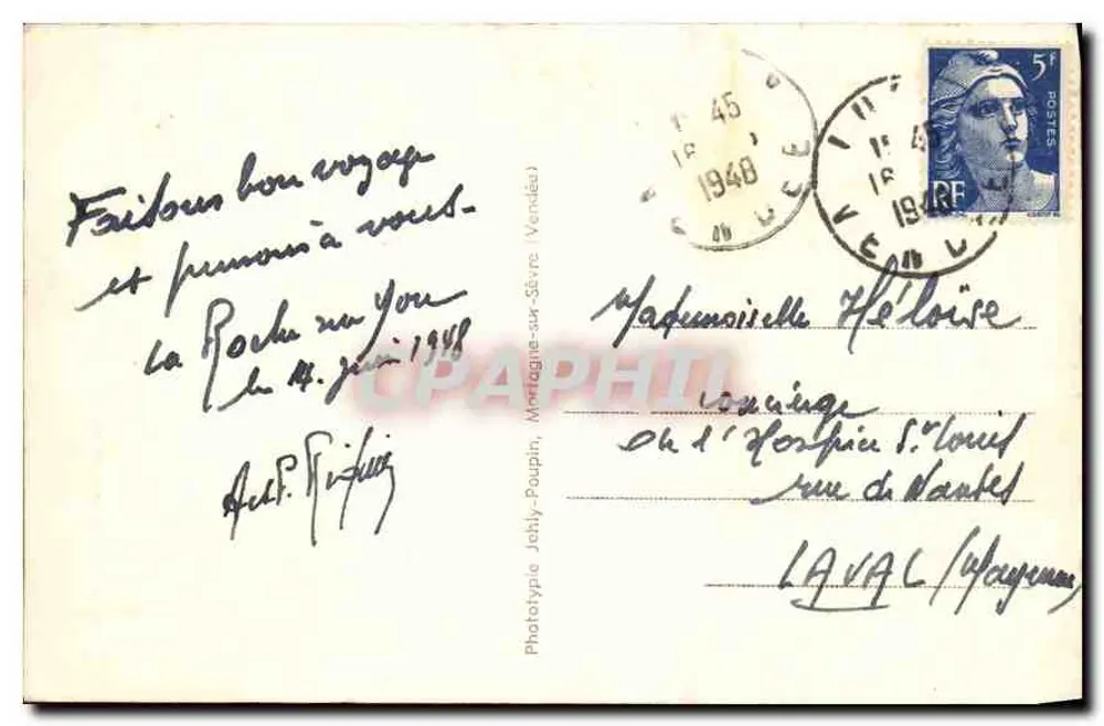 Grab von Béatrice und ihrer Tochter Jeanne in der Abtei Fontenelles — Saint-André-d'Ornay, nahe La Roche-sur-Yon (Vendée) - Rückseite